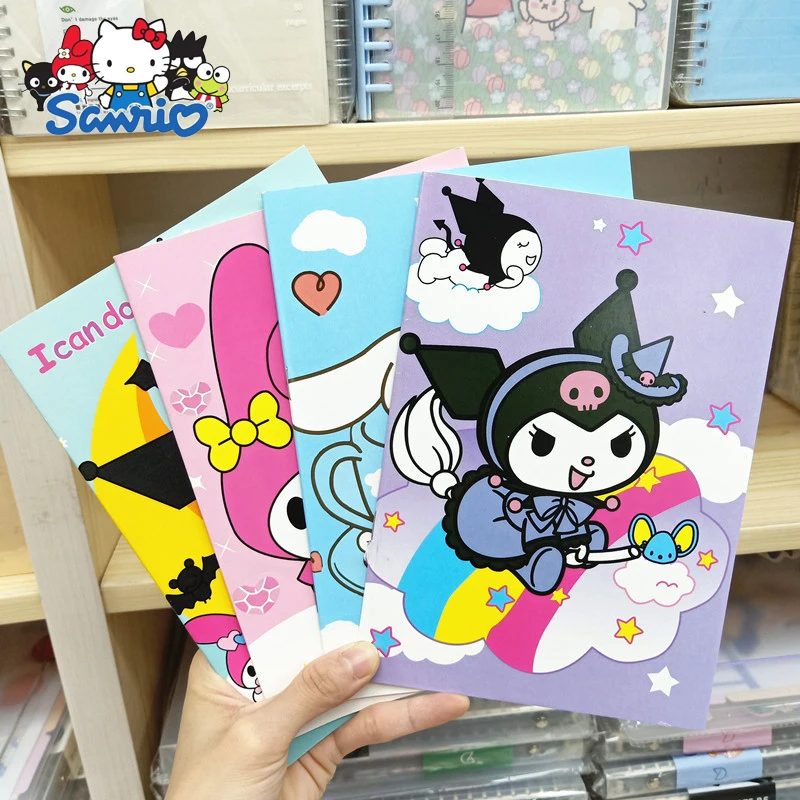 20pcs Sanrio Hello Kitty Notebooks Kuromi Cinnamoroll Melody Notepad Daily Weekly Planners School Supplies Stationery Wholesale