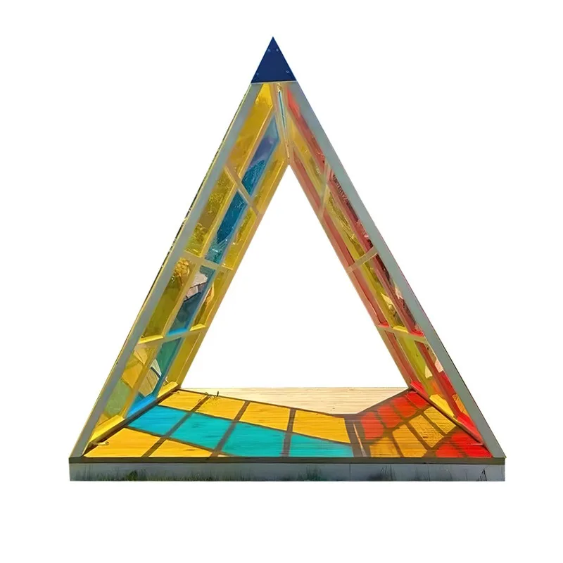 Children's outdoor light and shadow cottage leisure sunshine rainbow small house mirror role play house embalming