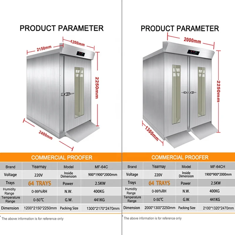 FOODLINE OEM ODM Bakery Fermentation Tank Detachable Water Tray Small Workshop Dough Proofing Equipment