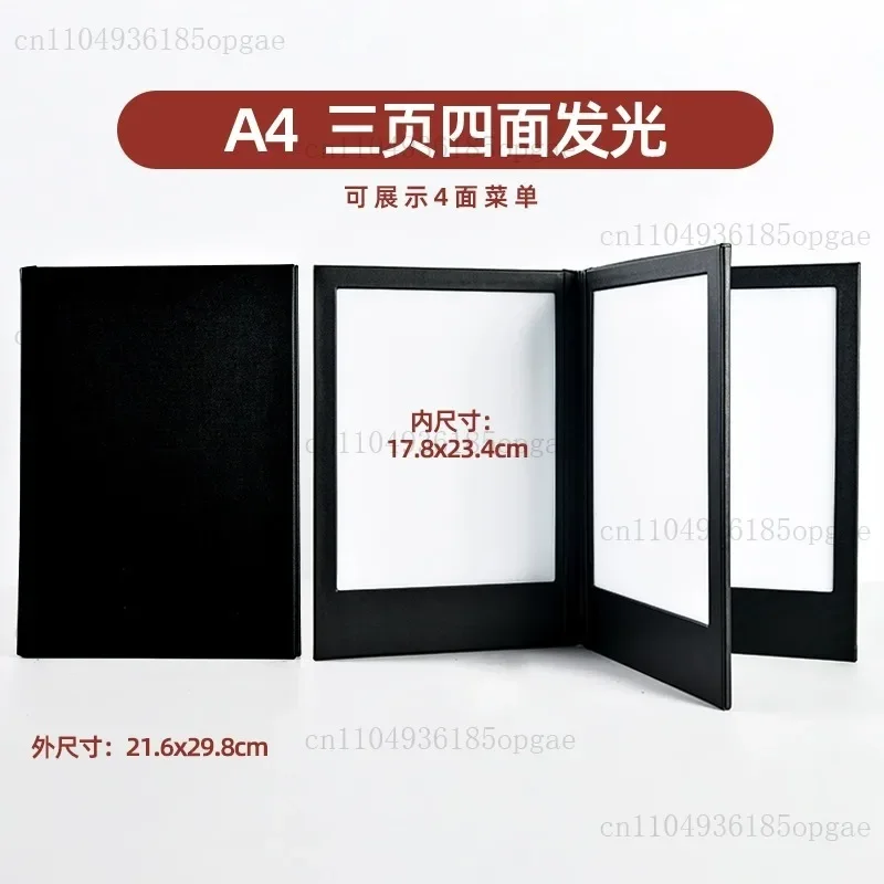 Restaurant/Bar, Customized Easy to Close Automatic Induction Single Side Multi-sided Light Emitting Diode Menu
