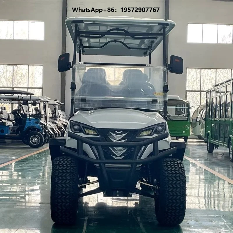 High Quality 6-Seater Electric Golf Cart with 72V Battery 5KW Motor Steel & Metal Customizable Golf Buggy