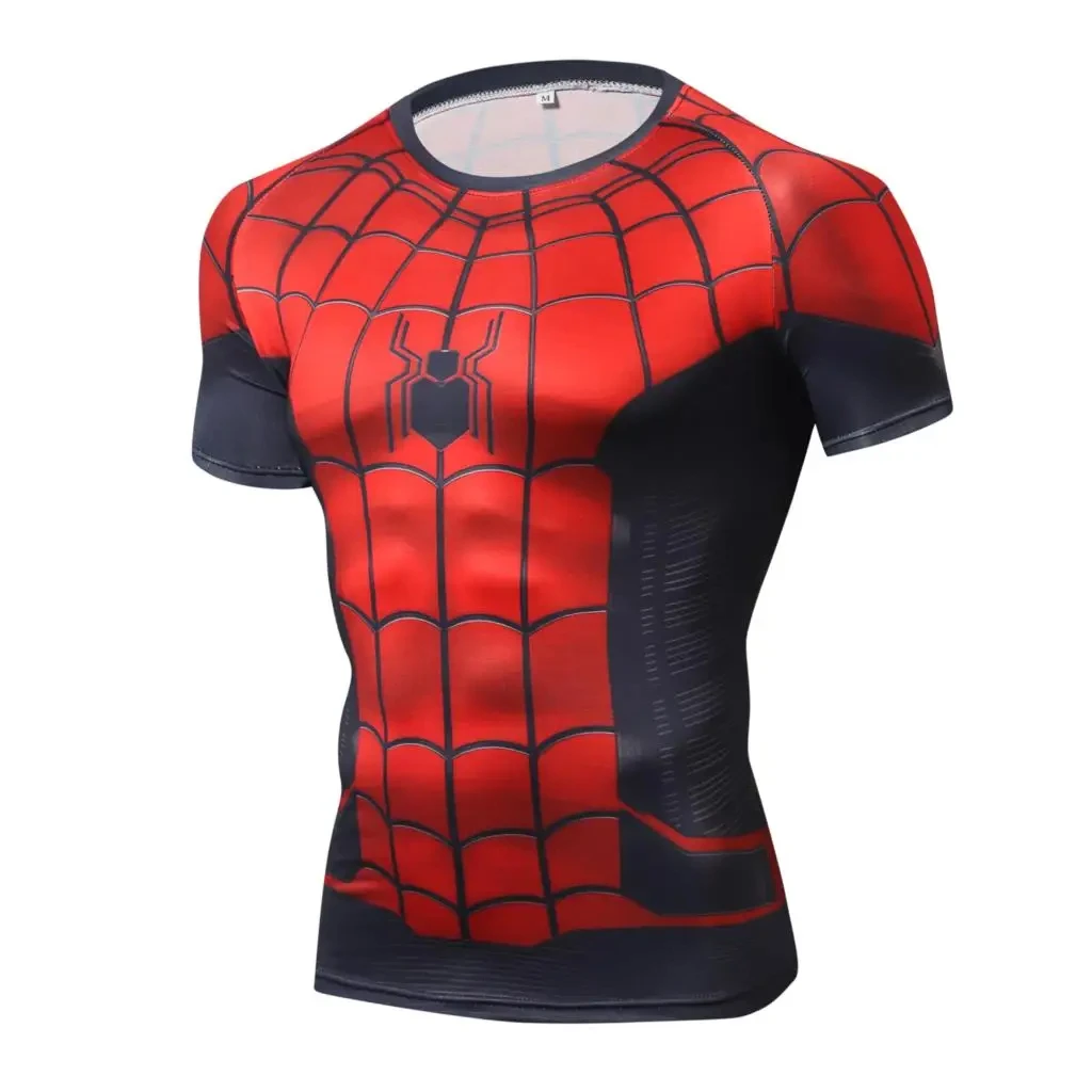 Superhero Spidey Tshirts Men Compression Shirts Long Sleeve Tops Fitness T-shirts Slim Tights Tee Male Cosplay Costume Tights