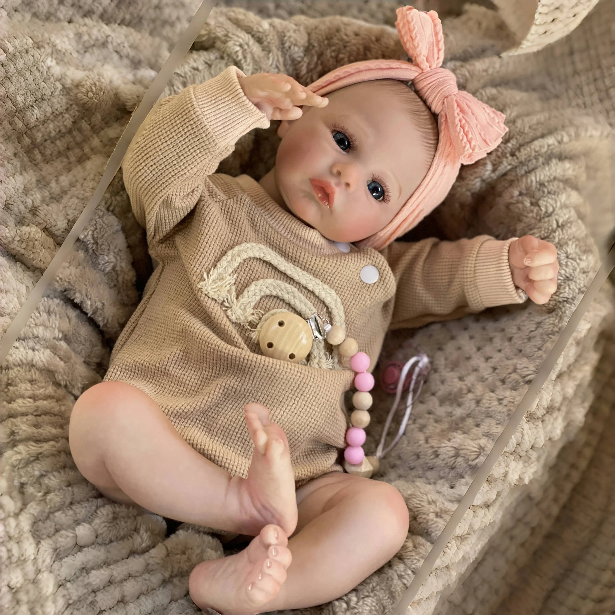 Bambola Reborn da 18 pollici fatta a mano con corpo morbido Prato Bebe dipinta bambola per neonato giocattolo regalo per bambini Muñecas Reborn