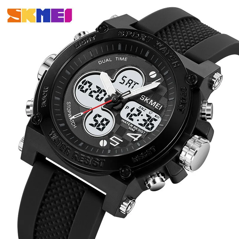 ساعة يد رقمية إلكترونية للرجال مقاومة للماء SKMEI 2065 رياضية مقاومة للصدمات