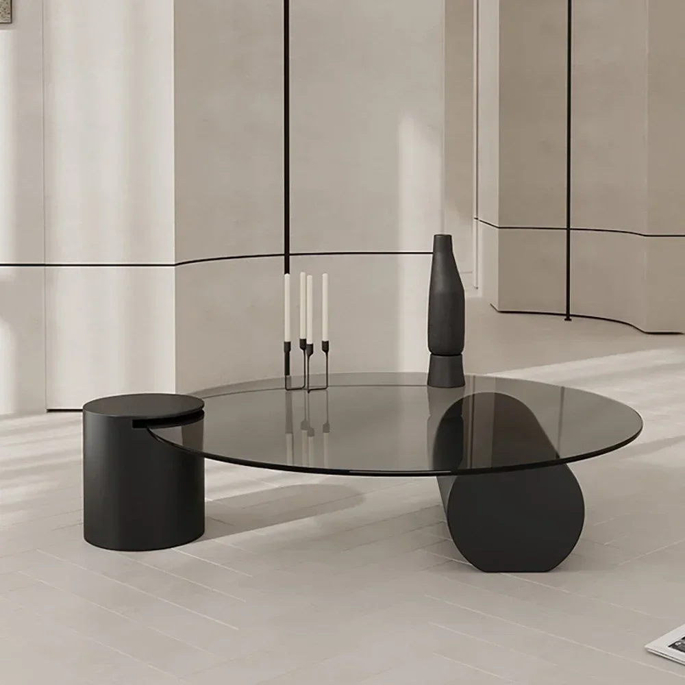 

Simple circular coffee table, modern and elegant coffee table, fashionable and aesthetic classic home coffee table