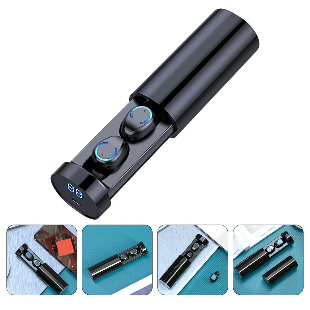 

1Set Wireless Earphone Mini Stereo Earbuds Noise Reduction Waterproof Sweatproof Portable USB Charging Smart Headset