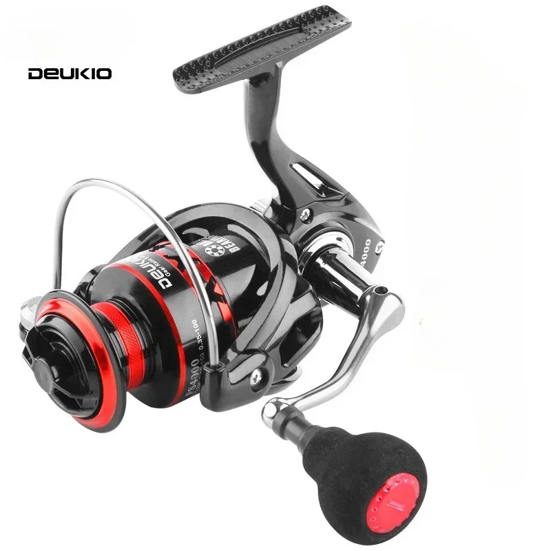 DEUKIO Fishing Reel 2000-7000 Max Drag 12KG Spinning Reels Metal Spool carretilhas de pesca Reel for Fishing Accessories Peche