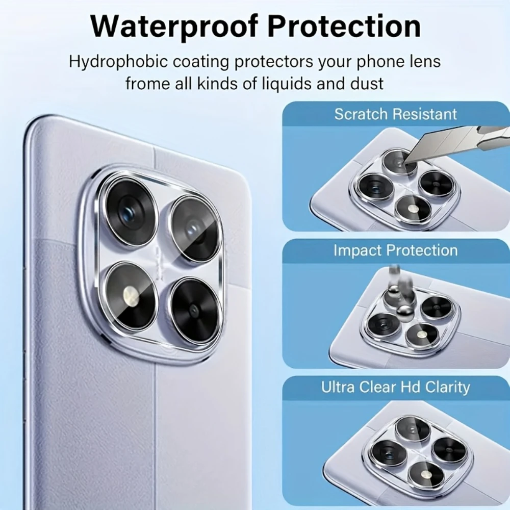 NNBILI 3 uds cobertura completa película de vidrio templado Protector de cubierta de lente de cámara para Redmi Note 14 13 Pro Plus Xiaomi Mi 14T 13T Pro