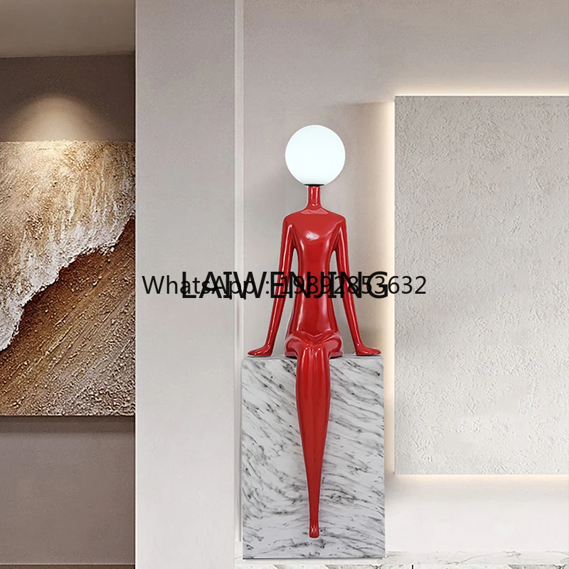 B1  art figure sculpture large decorative floor ornament humanoid abstract ornament