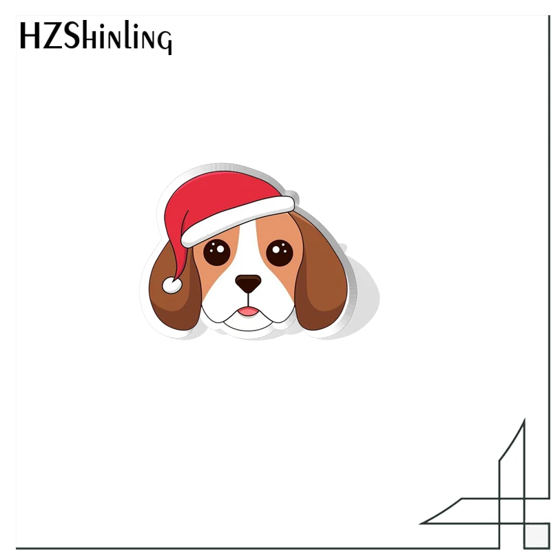 كارتون عيد الميلاد الكلب الاكريليك طوق دبوس ، دبابيس التلبيب ، التلبيب ، الراتنج ، الايبوكسي ، نمط ، 2023