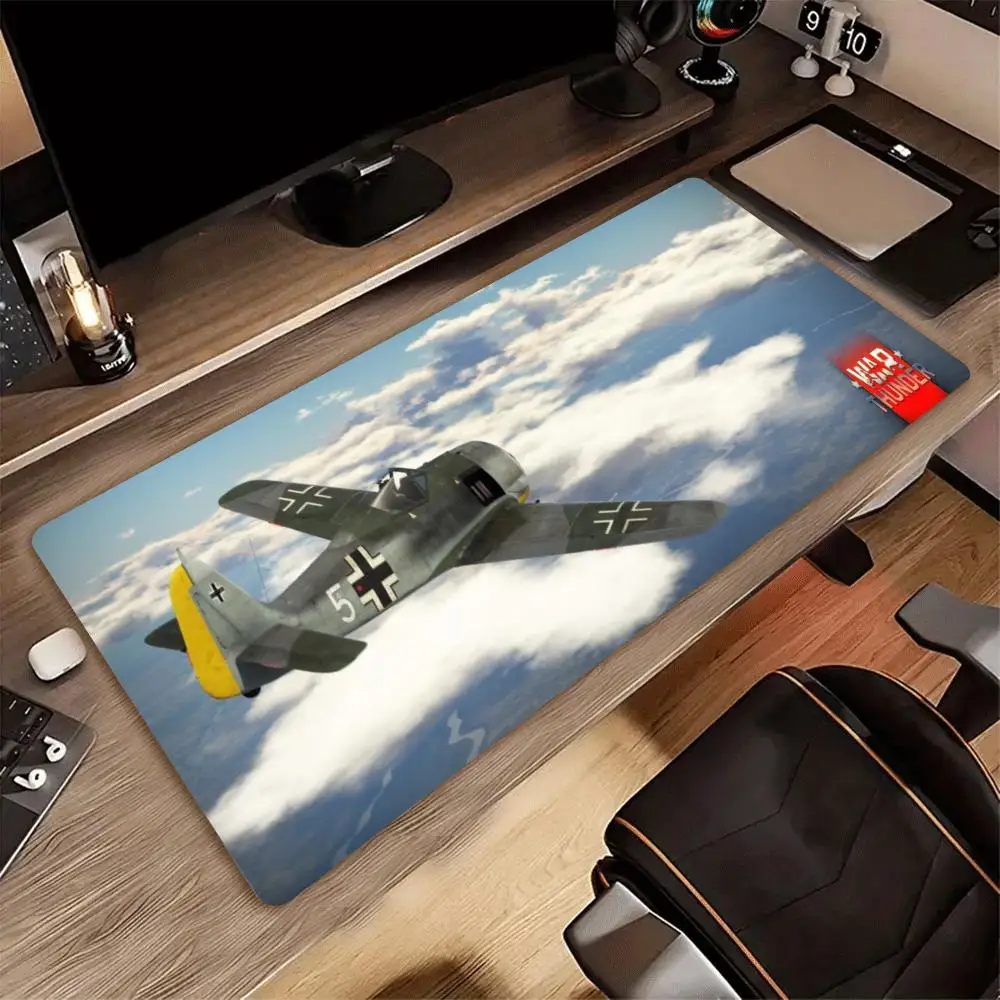 Large Mousepad WWII Propeller Plane Mousepads Keyboard Mat Deskpad Pc Game Desk Mats Military Mouse Mats For Office Laptop