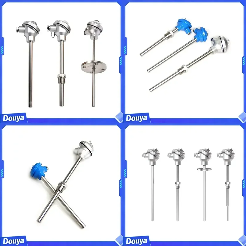 High Temperature Explosion Proof Stainless Steel Thermocouple RTD Sensor S J K Type Pt100 for Industrial Process Monitoring
