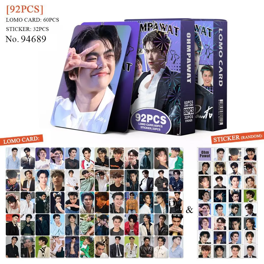 

92pcs/set Ohm Pawat lomo Star Photocards Photo Lomo Cards Fans Collection Printed Cards
