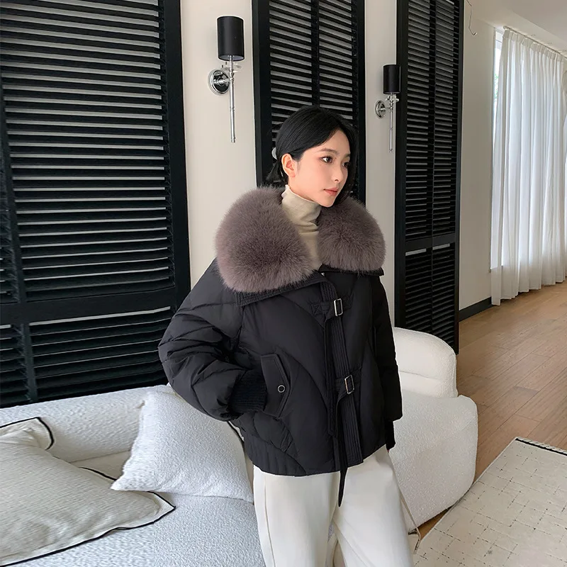 ファー襟付き 大きいサイズ レディース ゆったり 通勤スタイル 冬 エレガント 細見え 厚手 ショート丈 中綿ジャケット コート 取り外し可能