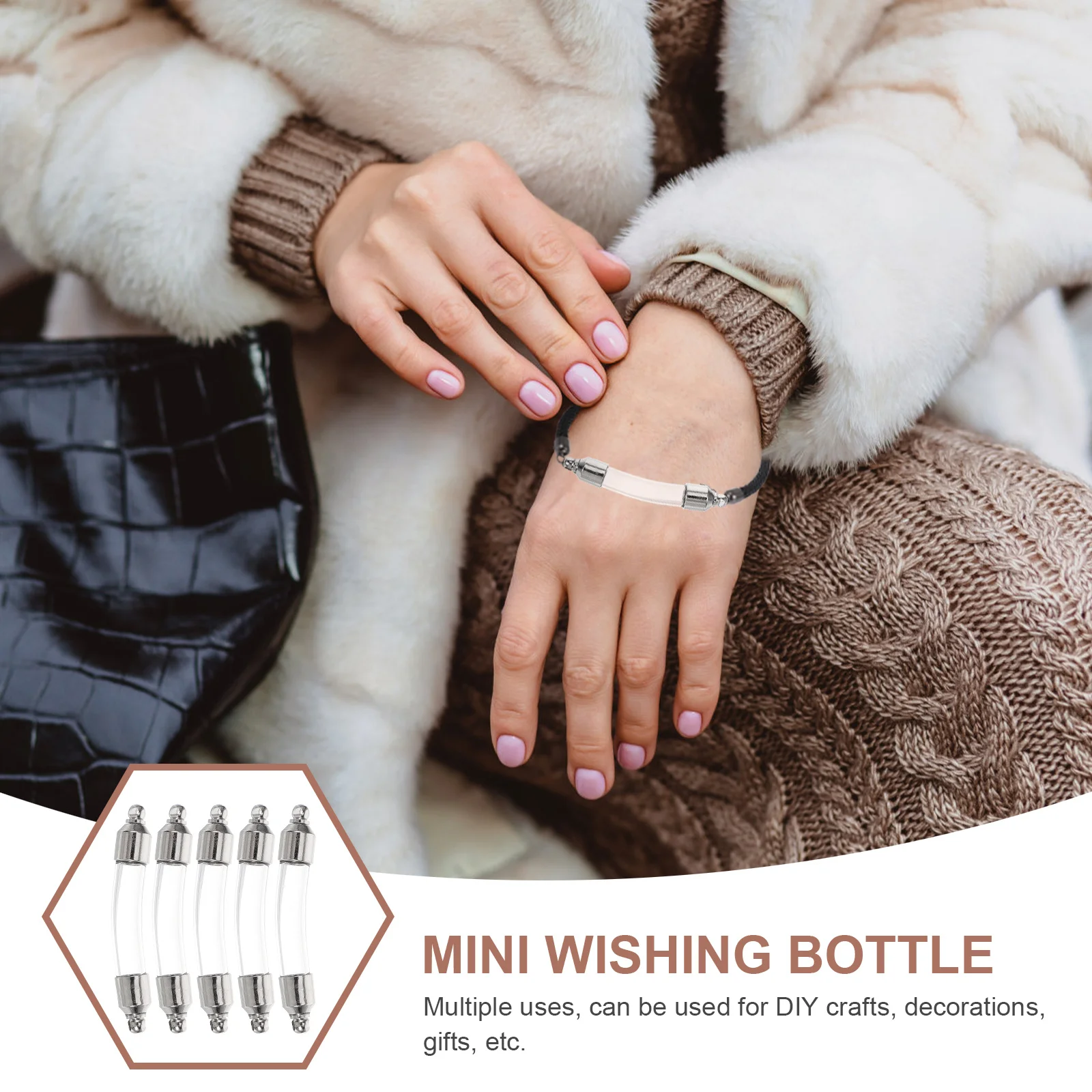 

5Pcs Glass Vials Mini Bottles with Screw Lids Decorative Vials for Sweet Memories Wedding Favors Unique Gifts Long Lasting Use