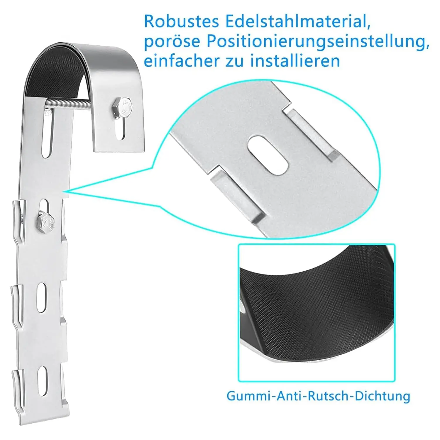 Solar Panel Balcony Hook 304 Stainless Steel Mounting Bracket for Photovoltaic Modules on Balcony & Fence