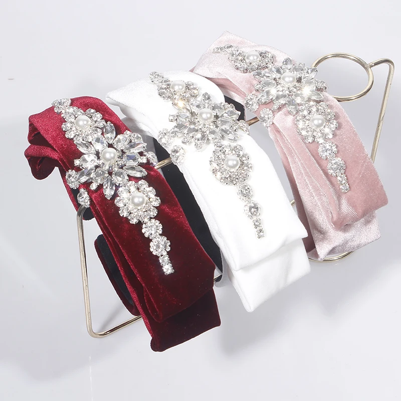 

Solid Color Velvet Large Bow Wide-brimmed Headband Fashion Hair Accessories Women Trend Leisure Hairband Hair Band Girl Headwear