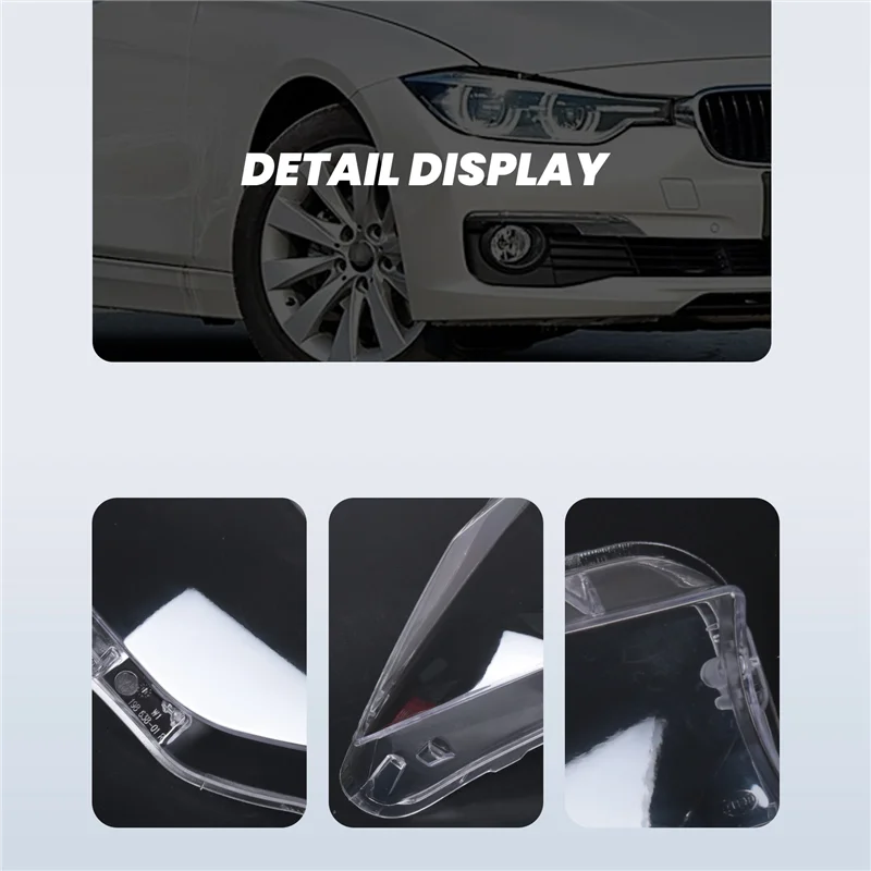 

BB-Side Car Headlight Lens Cover Head Light Lamp Shade Shell Cover For-BMW 3 Series F30 F31 2016-2018 320 328 330 340