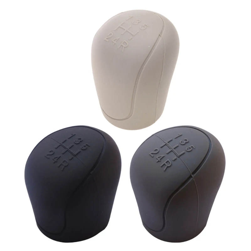 

5 Speed Gear Knob Cover, Universal Car Shifter Knob Cover, Upgraded Silicone Gear Cover Head for Manual Automatic