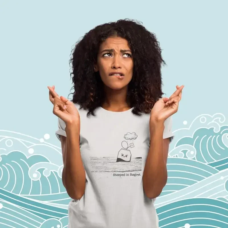 Tea Themed T Shirt Funny for Lovers Steeped in Regret Sarcastic Enthusiasts Humorous