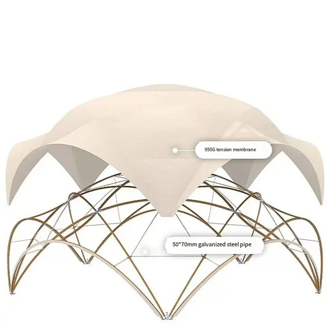 Outdoor Luxury Large PVC Dome Canopy Tent with Waterproof UV-Resistant Fabric for Camping Party Catering Events