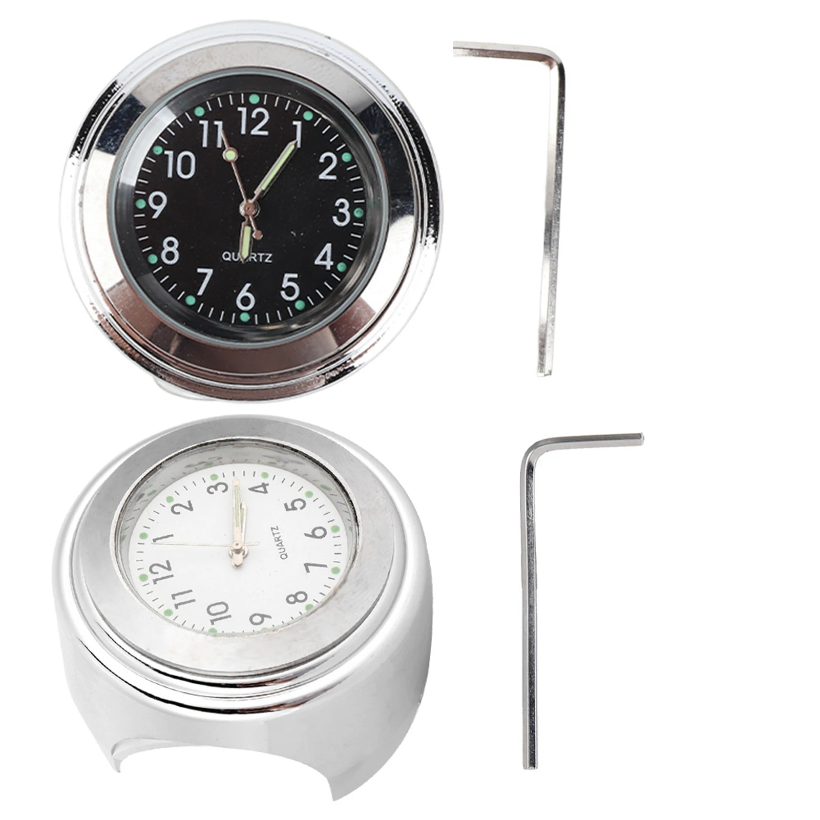 22‑25mm Universal Motorcycle Handlebar Clock Metal Mount Hand Grip Bar Dial Watch Motorcycle Dial Watch Motorcycle Mount Clock