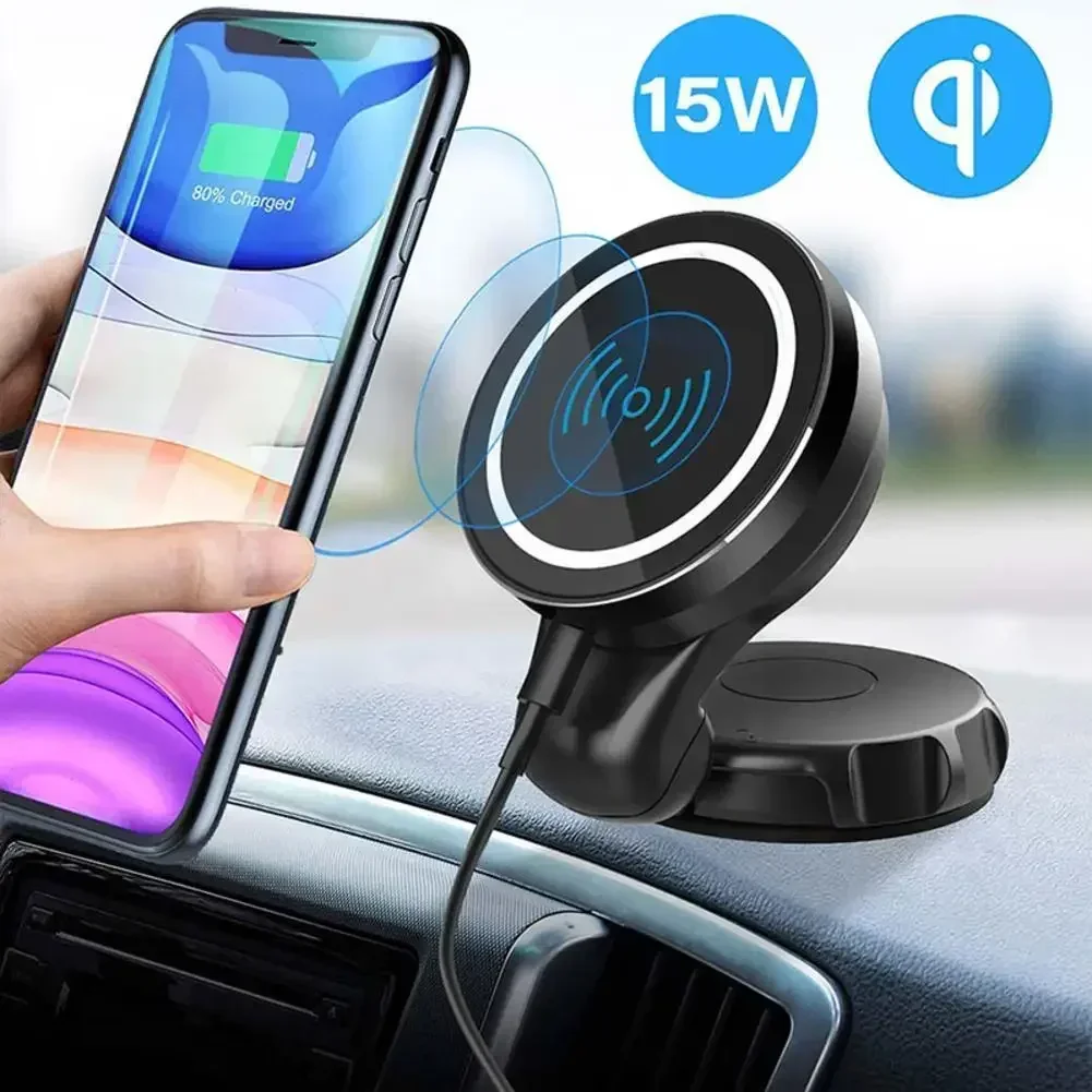 15w Magnetic Car Wireless Charger Qi Fast Charging Mount Air Vent Phone Stand For Iphones 12 Promax 12mini Car Holder Produ Q2J9