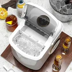 Minimáquina de hielo de mesa con asa, portátil, para exteriores, puede hacer hielo de 10-12 kg, para el hogar, cocina, Camping, 24 horas