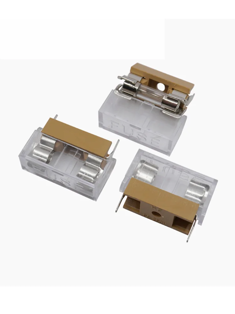 10 sztuk/partia 5*20mm 5x20mm uchwyt bezpiecznika z przezroczystą osłoną rurka ubezpieczająca gniazdo bezpiecznika uchwyty bezpieczników 5X20 Fuee — zdjęcie 2