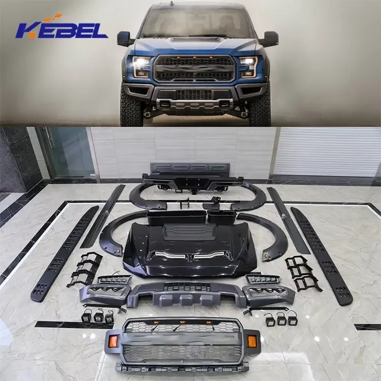 Sistemas de carrocería de coche, kit de parachoques delantero, conjunto de parachoques de coche estilo EE. UU. para Ford F-150 2015 2016 2017 2018 2019