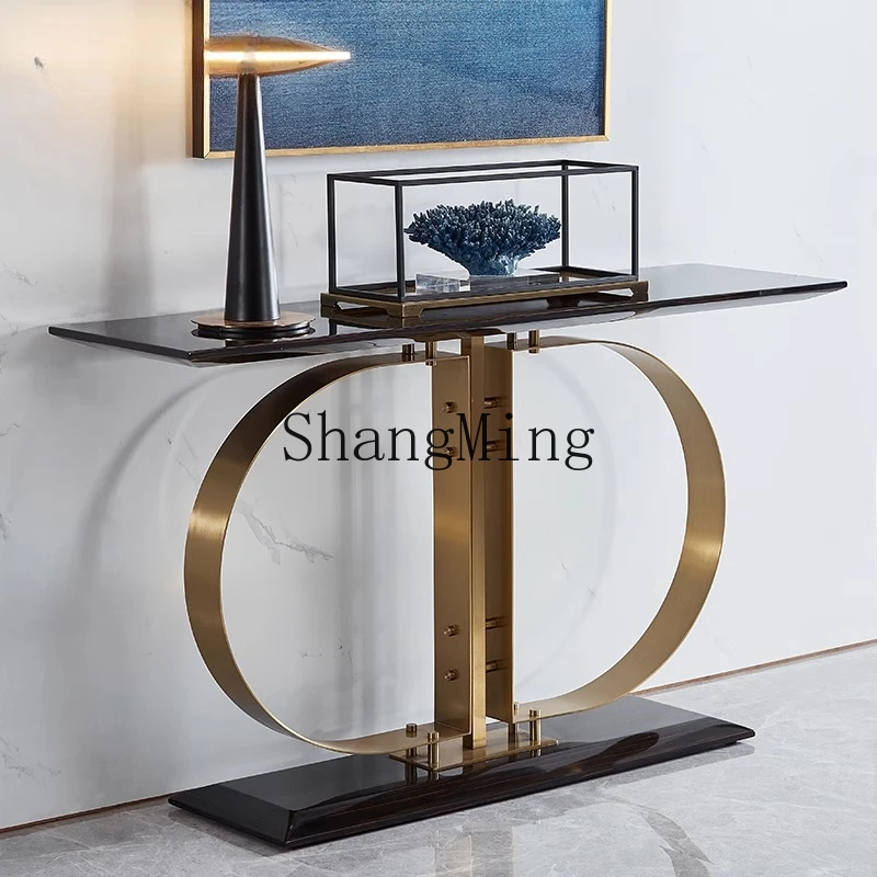 

CL post-modern light luxury entrance table creative corridor decoration table entry door living stainless steel entrance table