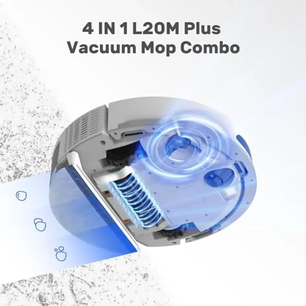 Self Emptying Robot Vacuum and Mop Combo 5000Pa Suction 70-Day Capacity 260min Runtime Lidar Navigation Wi-Fi Alexa Control