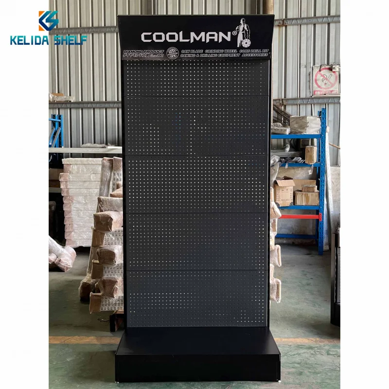 Custom.Shop Pegboard أدوات الرف منتجات متجر الأجهزة أرفف عرض البيع بالتجزئة حامل عرض لوحة الوتد المعدنية