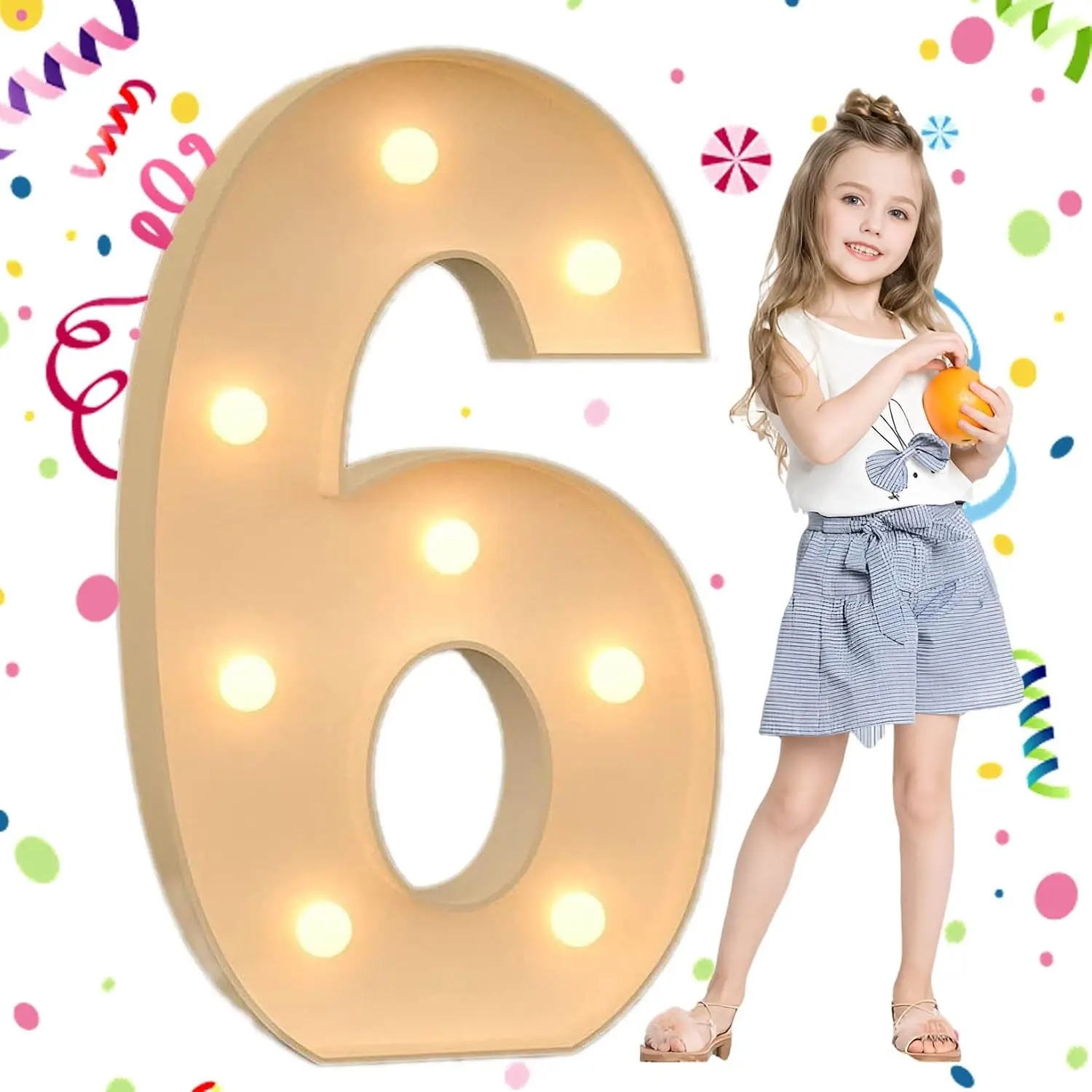 Light Up Letter Number Sign Alphabet Digits Birthday Party Decoration