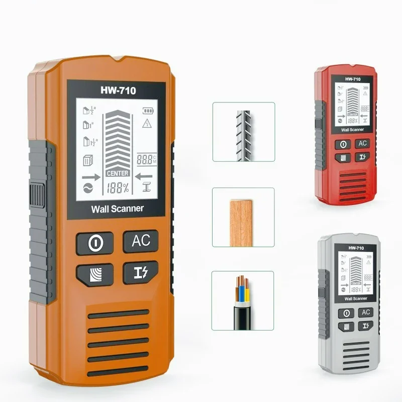 New HW-710-H New 7-in-1 Wall Stud Detector Scanner Wall Metal Wood Wire Stud Detector