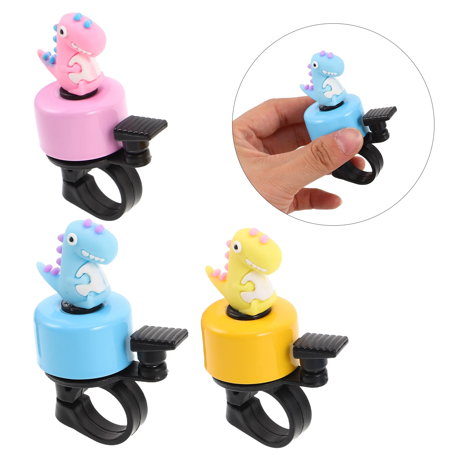 

3pcs Kids Bike Set: Cute Cartoon Bicycle Bell For Girls Boys Universal Fit Scooters Tricycles Mountain Bikes Funny Horn With