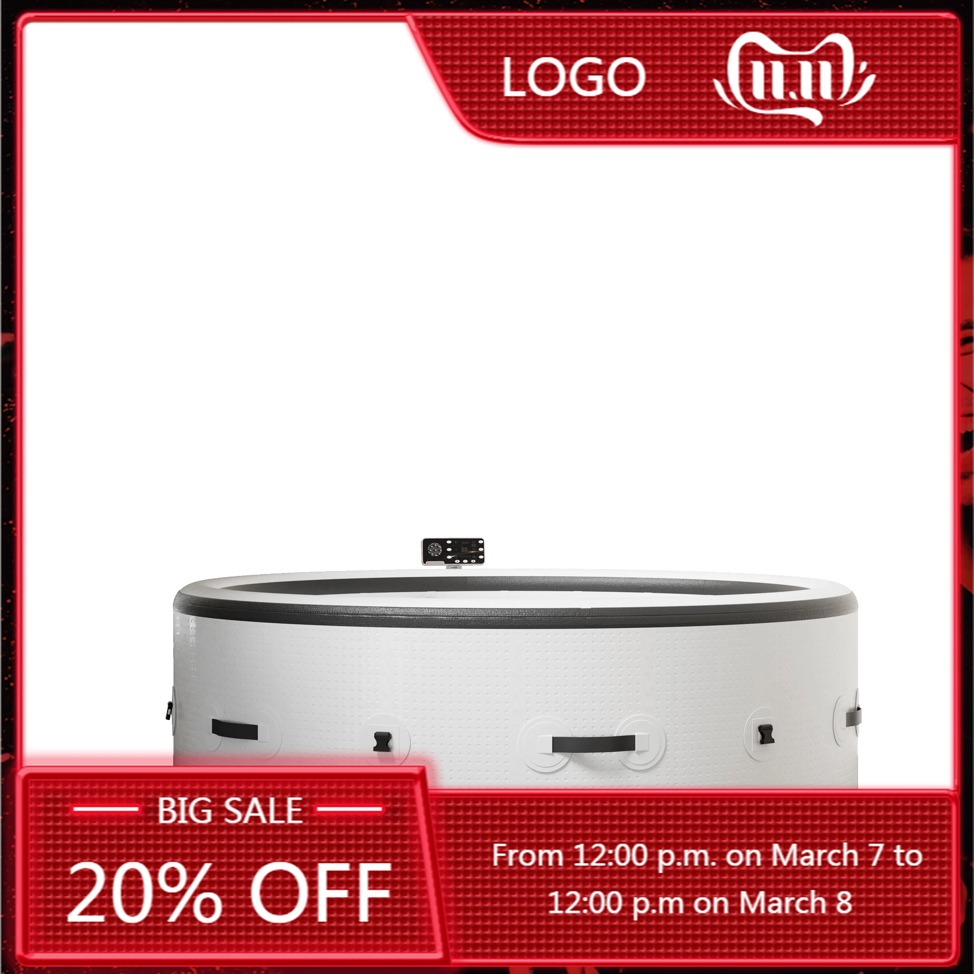 

STLF Sale Small Portable Bath Tub Round 6 Person Swimming Pool Outdoor Spa Hot Tub Modern Kids Adult Inflatable Bathtub