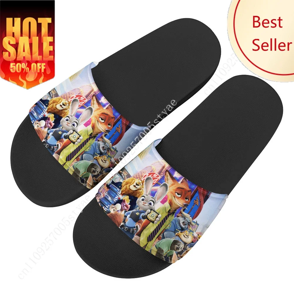 

Zootopia 2 House Slippers Disney Cartoon Movies Sandals Design Your Photo Text Logo Holiday Decoration Gifts Custom Shoes