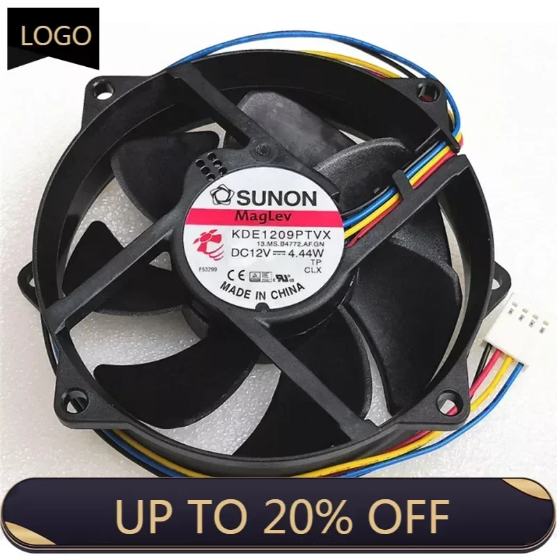 pa New Original SUNON KDE1209PTVX 9025 9225 90MM 90*90*25mm 92*92*25 MM Circular Fan For  CPU Cooling Fan 12V  0.37A  With PWM