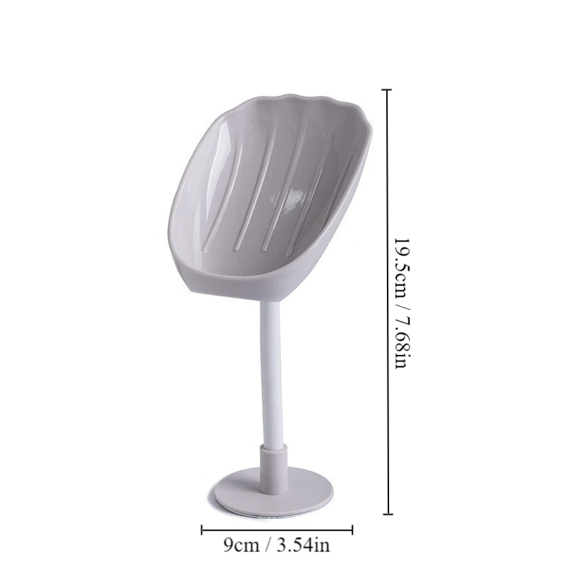 1pc Upgraded Soap Box With Drainage Double Grid Soap Rack, Wall Mounted Toilet With Cover Soap Rack, Non Perforated Soap Box