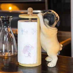Creative Hole-Free Tissue Box Holder Vertical Napkin Holders for Kitchen & Restaurant Cute Dog Design Paper Rack
