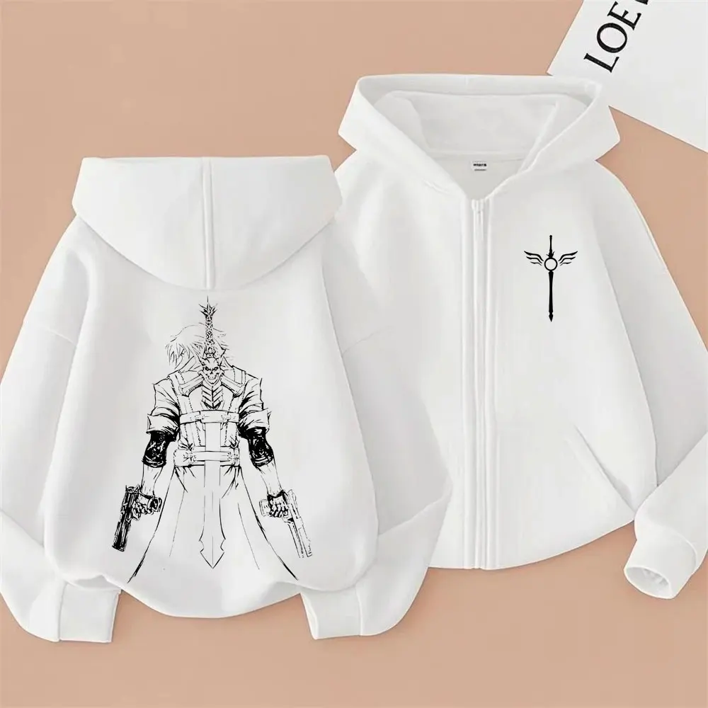 Game Devil May Cry Dante Grafik-Reißverschluss-Hoodie für Herren und Damen, Gothic, lässig, übergroße Jacke mit Reißverschluss, Sweatshirt, Streetwear – Detail 7
