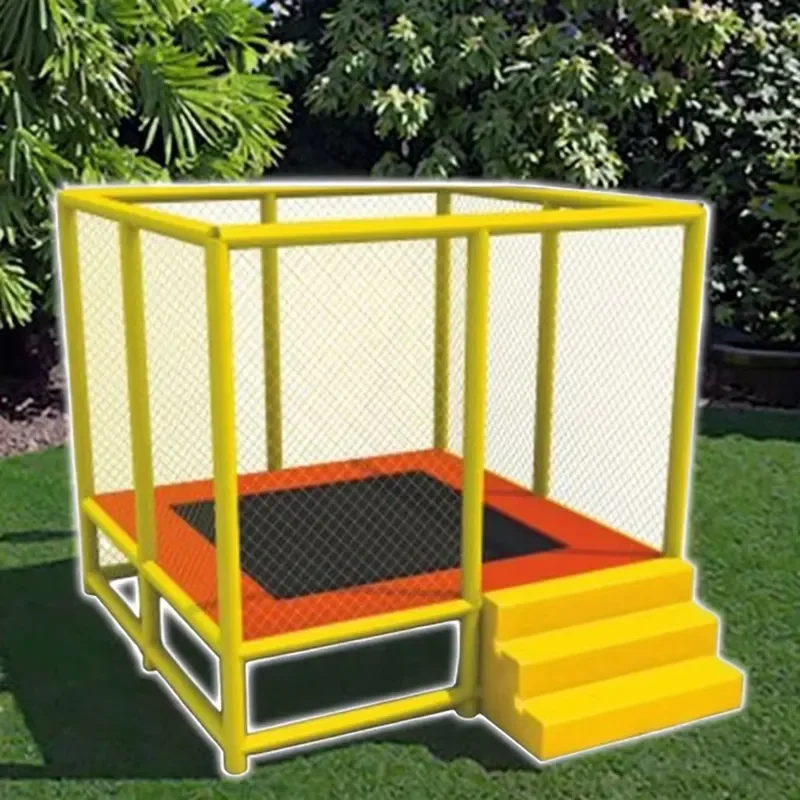 2.5m*2.5m or Custom Size Indoor/Outdoor PVC Trampoline with Protective Net for Boy & Girl Fitness & Commercial Use