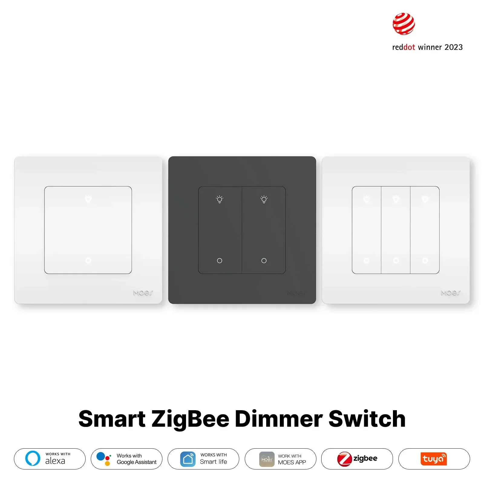 Excellent Tuya Zigbee Smart Home Dimmer Switch Can Be Used with App Voice Control Timing Rebound Button Switch Dimmer Smart Swit