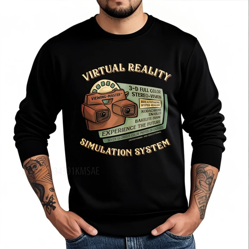 Tamanho grande primavera feminino hoodie sistema de simulação de realidade virtual viewing master 3d cor estéreo visão treino oneck
