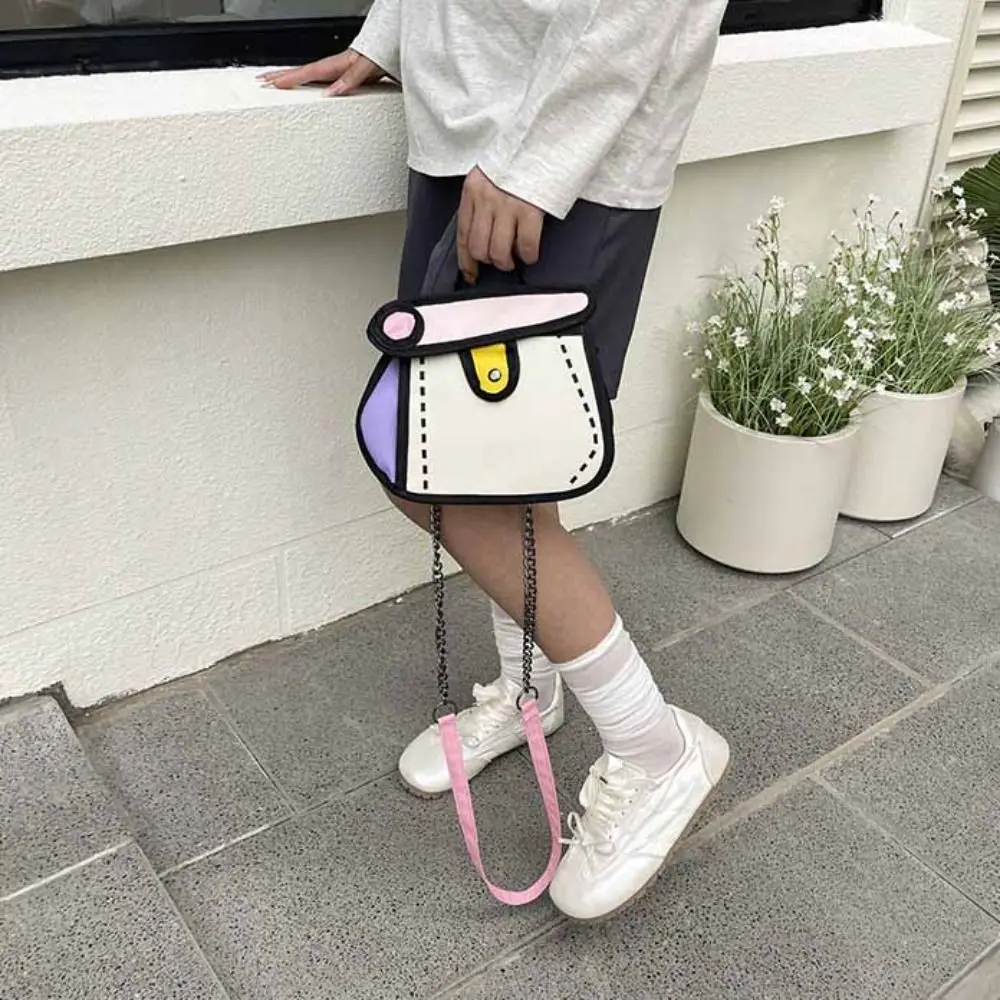 Portátil dos desenhos animados quadrinhos crossbody saco de lona 2d anime corrente bolsa de ombro bolsa de moedas pequena linha pintura saco do mensageiro meninas