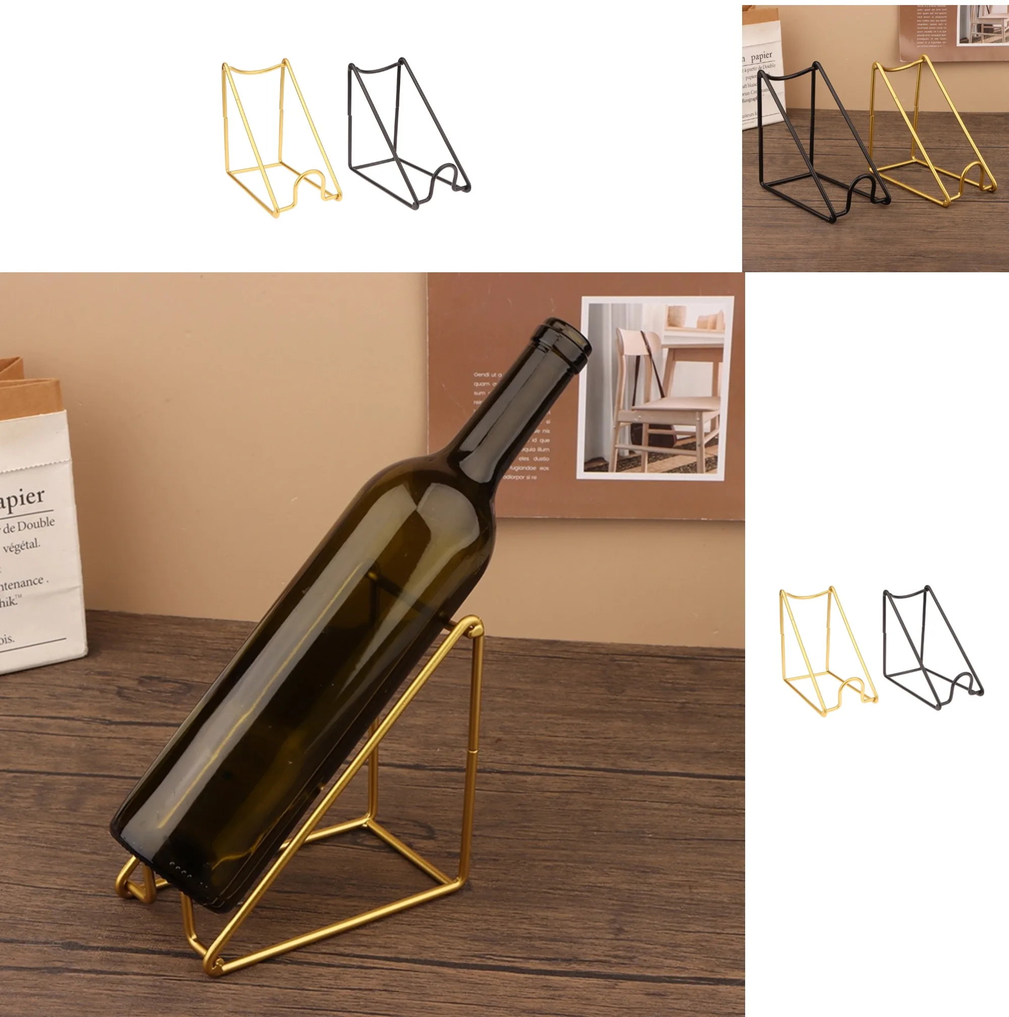 

1 Pc Wine Bottle Rack Countertop Wine Bottle Display Rack Organize Wine Storage Rack Simple Home Counter Decoration