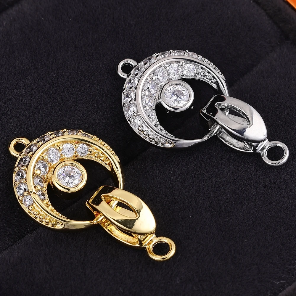 Juya 3Pcs/Lot 18K Real Gold Plated Handmade Connector Fastener Closure Clasps Accessories For DIY Beadwork Women Jewelry Making