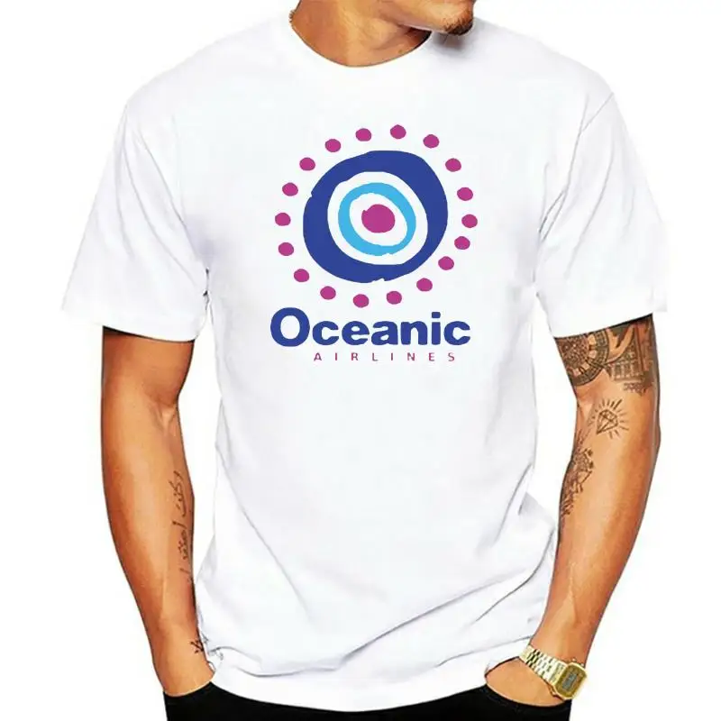 New OCEANIC AIRLINES LOST TV SHOW  SERIES WHITE T-SHIRT 2-SIDES Size S - 3XL