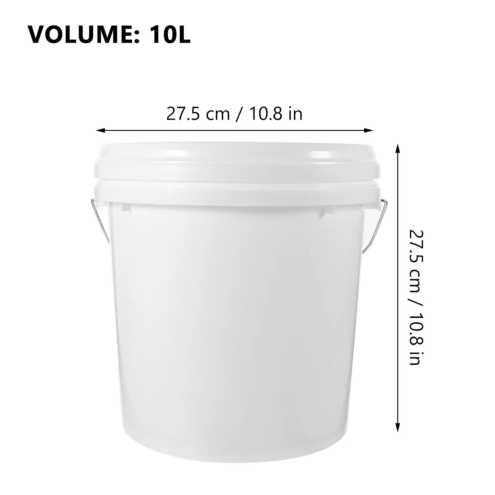 10L Oil Paint Bucket Multi-Functional Round Storage Container Airtight Lid Leak-Proof Portable Painting Pigment Holder